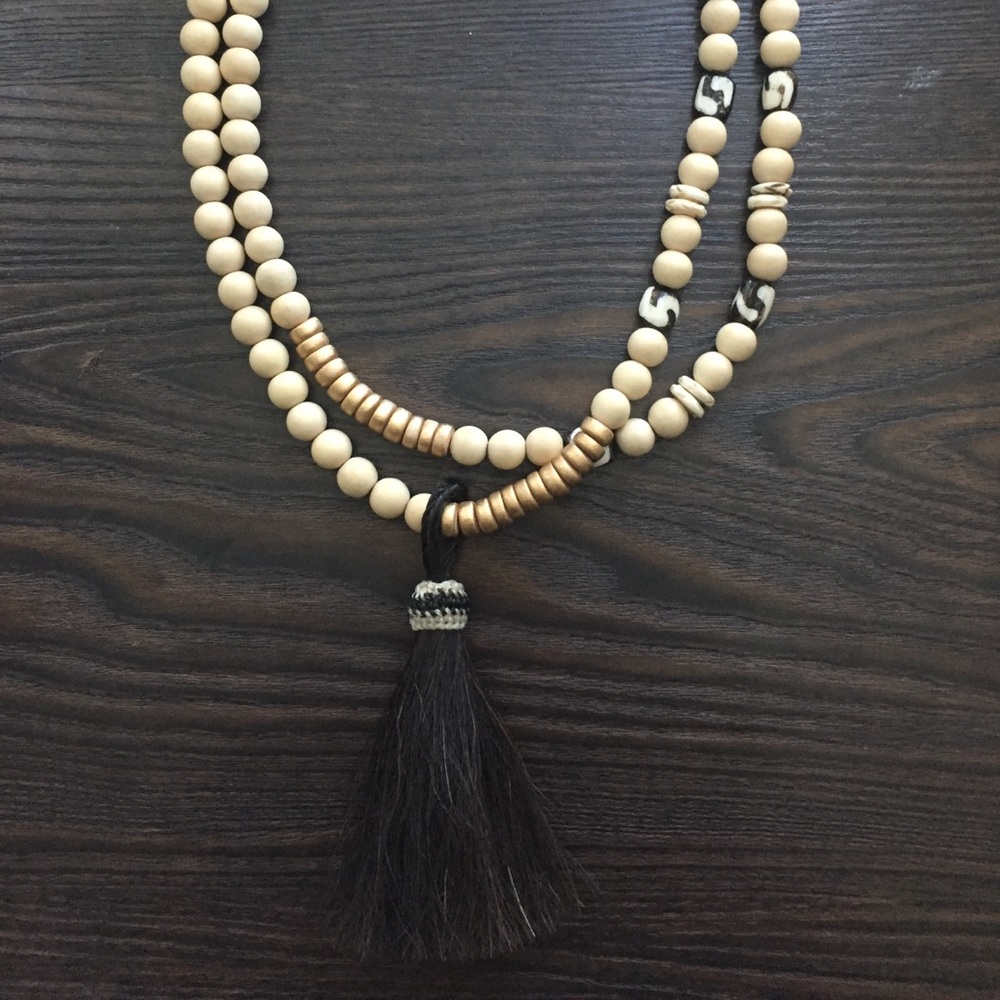 Matte Wooden Black Tassel-Unique